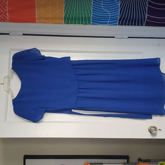 Vintage blue 80's dress - Picture 12 of 13